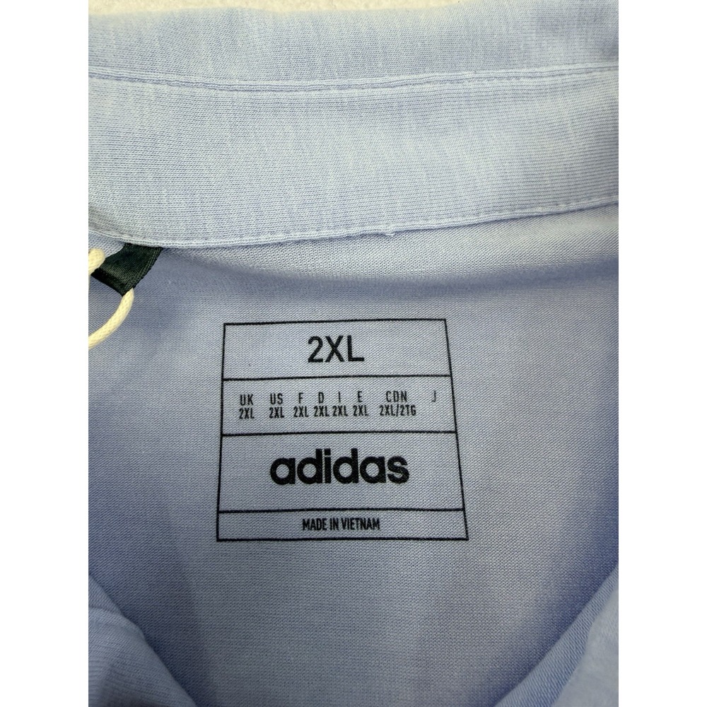 ADIDAS Men's Go-To Polo Shirt, NWT, 2XL XXL, HS1109, Color: Blue Dawn Melange - Picture 3 of 11